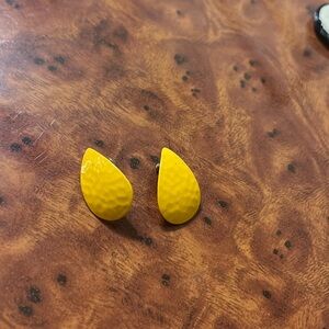 Vintage yellow petal earrings